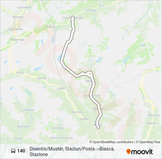 140 Bus Line Map