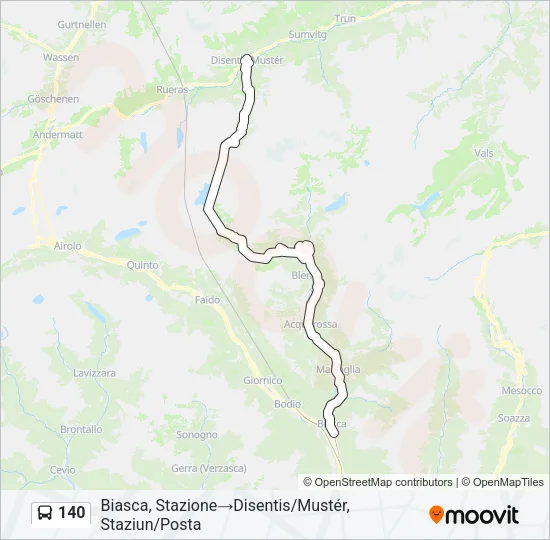 140 Bus Line Map
