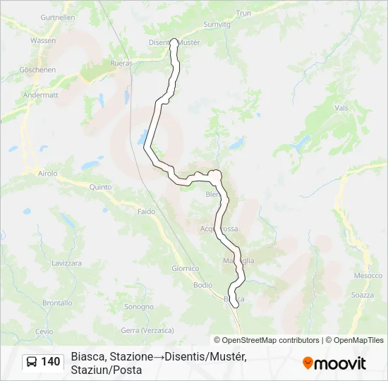 140 Bus Line Map