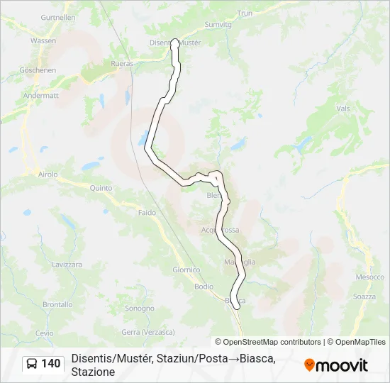 140 Bus Line Map