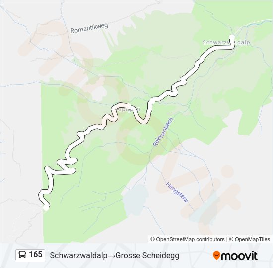165 Bus Line Map