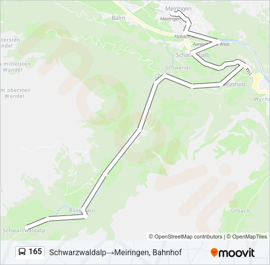 165 Bus Line Map