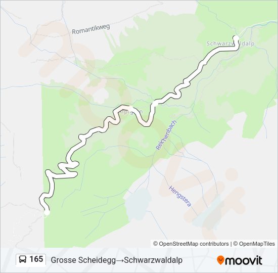 165 Bus Line Map