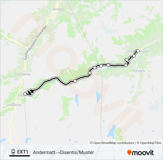 EXT1 Train Line Map
