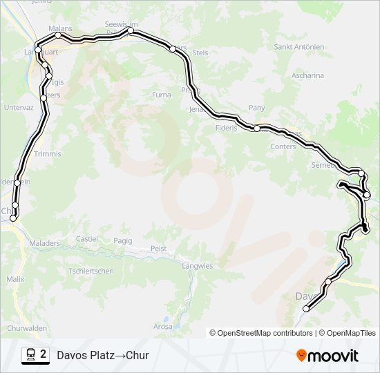 2 Train Line Map