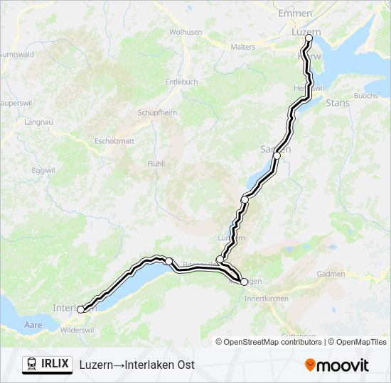 IRLIX Train Line Map