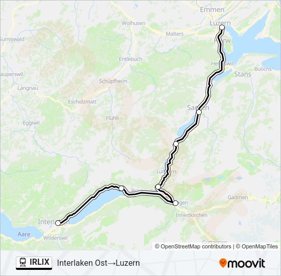 IRLIX Train Line Map