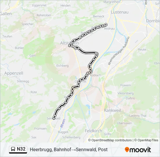 N32 Bus Line Map