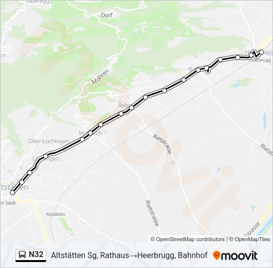 N32 Bus Line Map