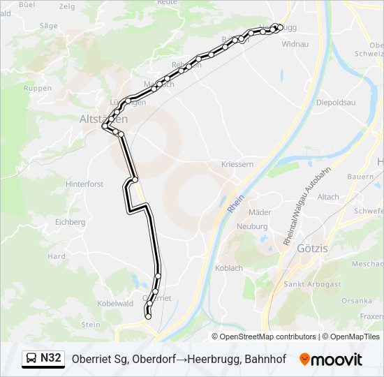N32 Bus Line Map