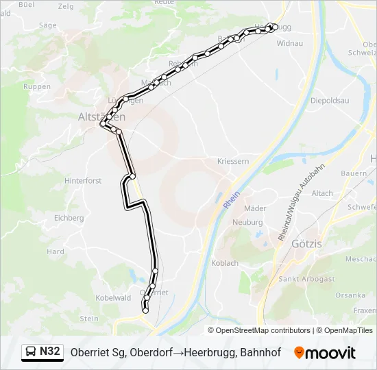 N32 Bus Line Map