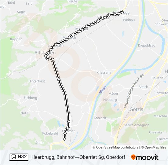 N32 Bus Line Map