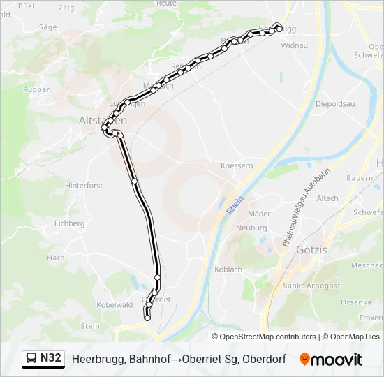 N32 Bus Line Map