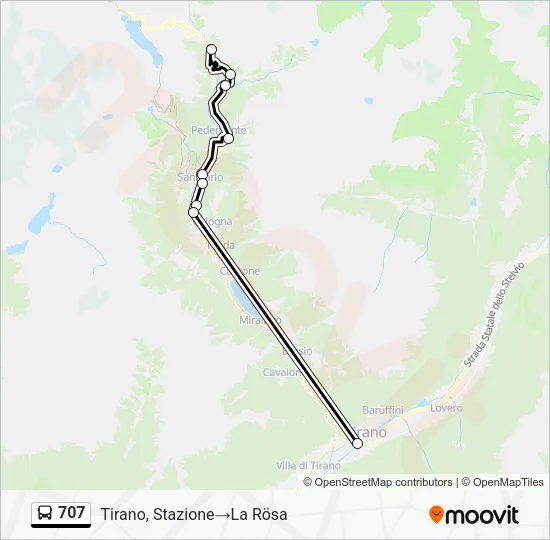 707 Bus Line Map