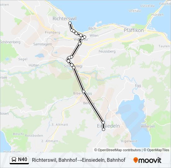 N40 Bus Line Map