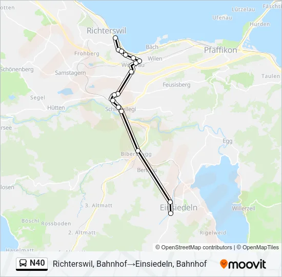 N40 Bus Line Map