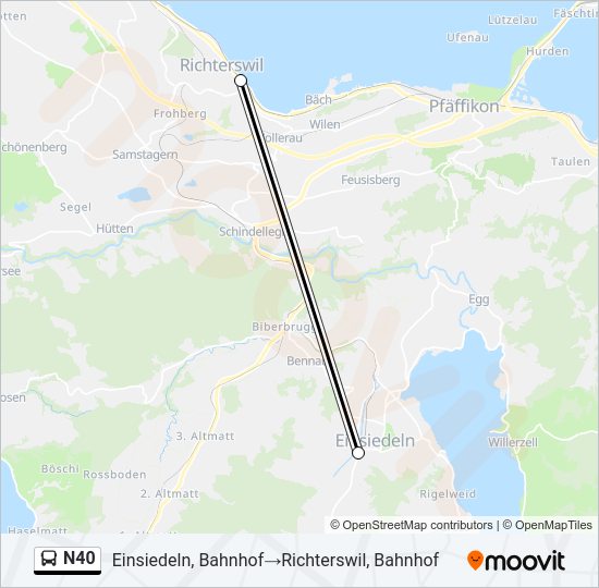 N40 Bus Line Map