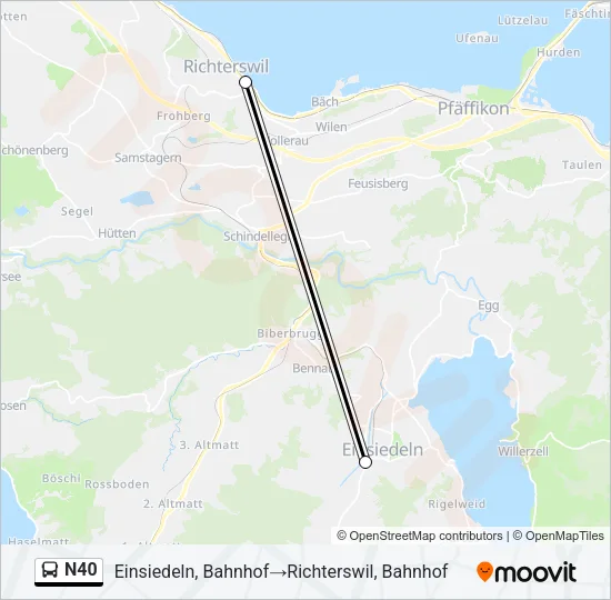 N40 Bus Line Map
