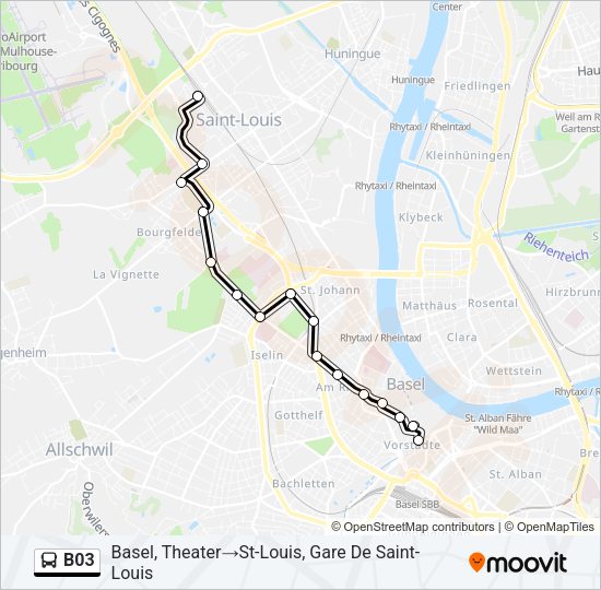 B03 Bus Line Map