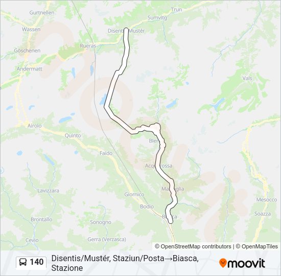 140 Bus Line Map