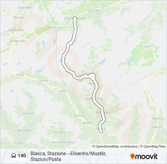 140 Bus Line Map