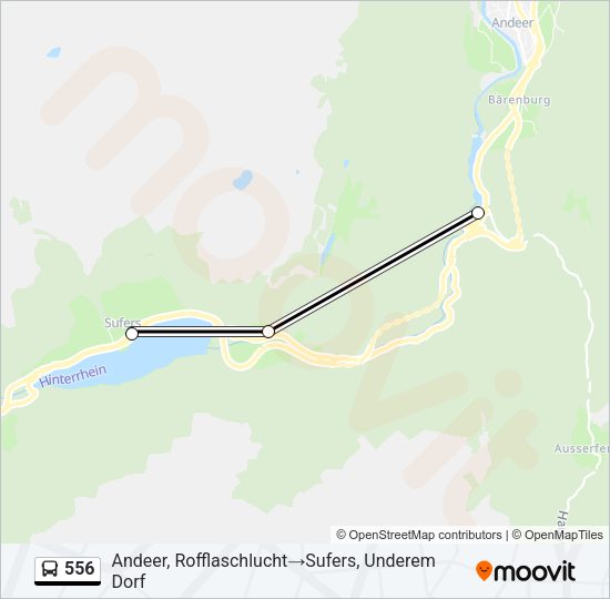 556 Bus Line Map