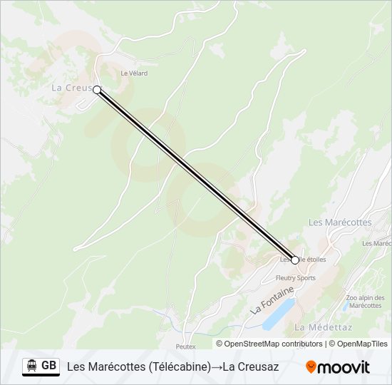 GB Cable Car Line Map
