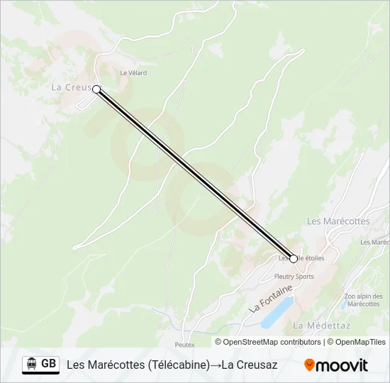GB Cable Car Line Map