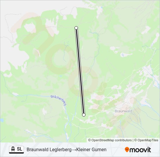 SL Cable Car Line Map