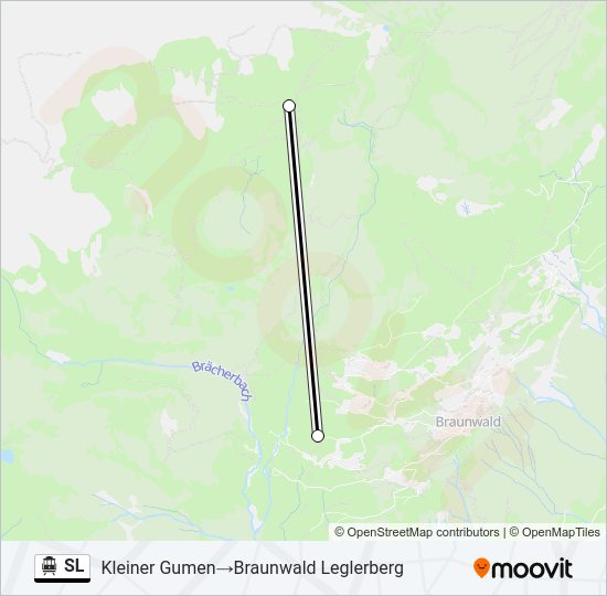 SL Cable Car Line Map