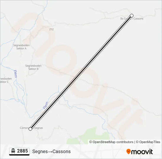 2885 Cable Car Line Map
