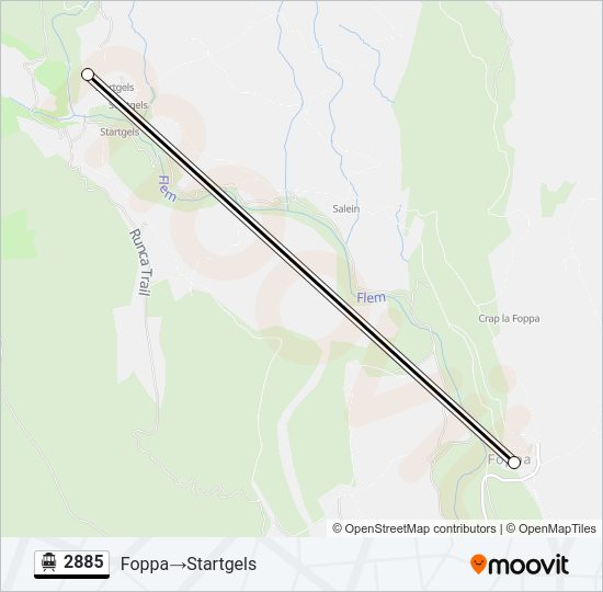 2885 Cable Car Line Map