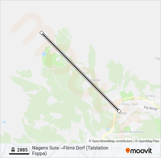 2885 Cable Car Line Map