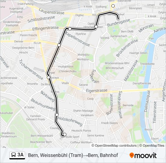 3A Bus Line Map