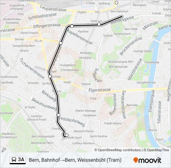 3A Bus Line Map