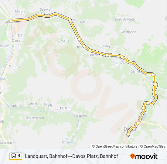 4 Bus Line Map