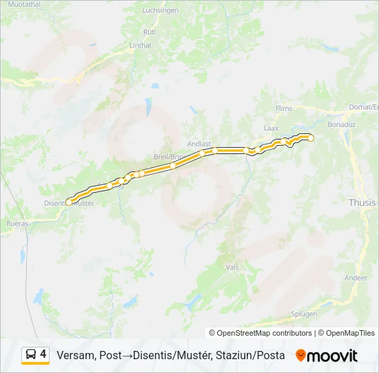 4 Bus Line Map