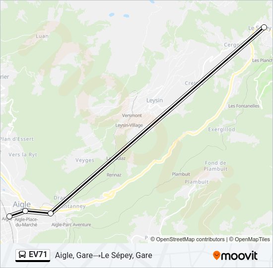EV71 Bus Line Map