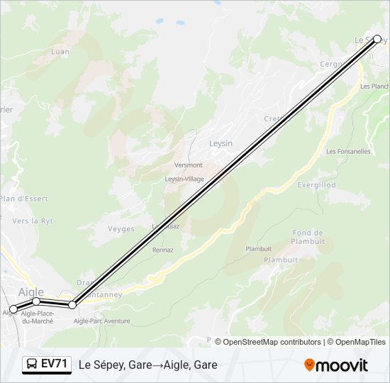 EV71 Bus Line Map