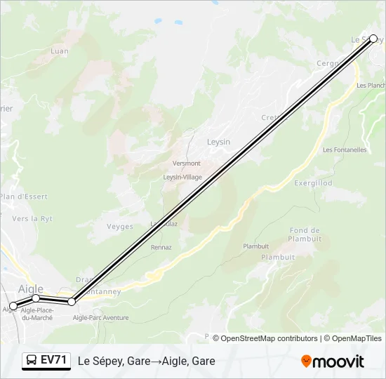 EV71 Bus Line Map