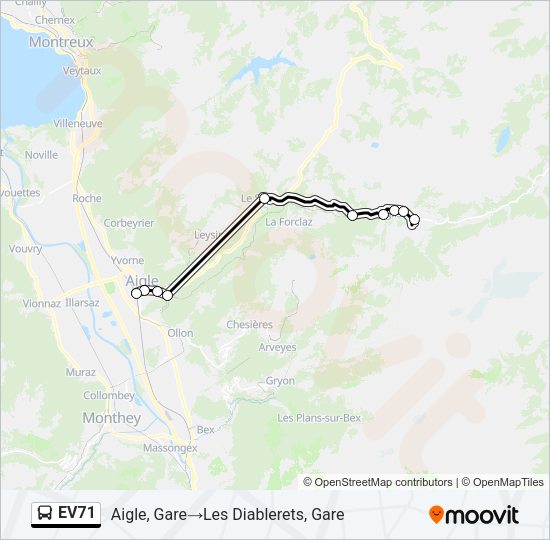 EV71 Bus Line Map