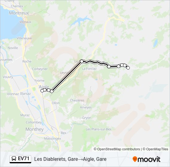 EV71 Bus Line Map
