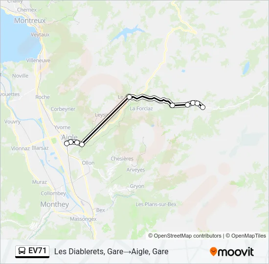 EV71 Bus Line Map