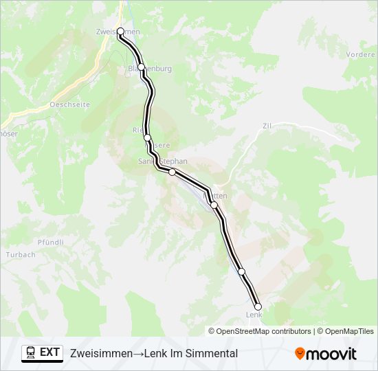 EXT Train Line Map