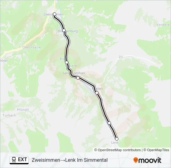 EXT Train Line Map
