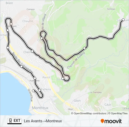 EXT Train Line Map