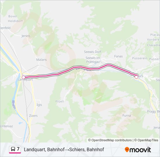7 Bus Line Map