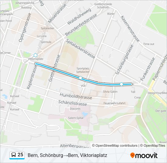 25 Bus Line Map