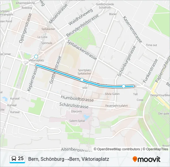 25 Bus Line Map