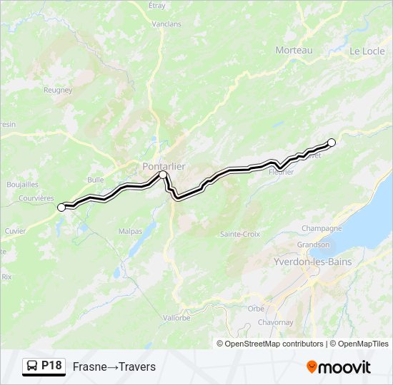 P18 Bus Line Map